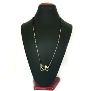 Rose Gold Brass Single Strand Mangalsutra for Women | Cubic Zirconia/American Diamond | 18 in | 275_Mang_18In_bl7mf