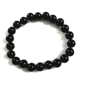 Crystal Rock Shop Black Obsidian Gemstone Bracelet | Natural Gemstones | Astrological Gemstone | Positive Effect | Unisex Both for Men & Women