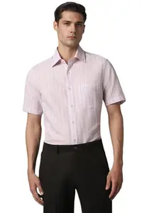 Louis Philippe Men's Classic Fit Shirt (LPSHMCLPR05343_Pink