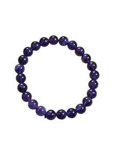 O-TIE Amethyst Crystal Beaded Bracelet, 8mm - all purpose crystal gemstone natural precharged