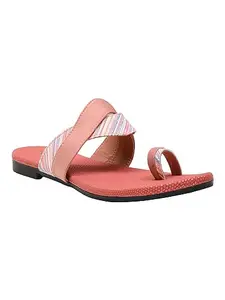 AJANTA Women Pink Flat Sandal EL2005