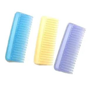 ZAUKY 3PCS Hair Big Teeth Comb Thick Wide Teeth Hair Shampoo Combs for MEN & WOMEN (MULTICOLOR)