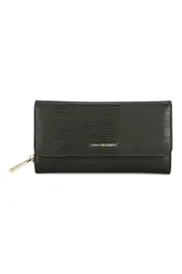 Van Heusen Women Polyurethane Black Solid Casual Wallets