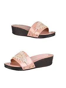 WalkTrendy Womens Synthetic Pink Open Toe Heels - 8 UK (Wtwhs425_Pink_41)