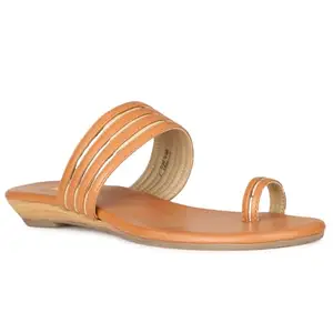 Bata Women's Therese Toe Ring Slippers (5713828_TAN_7 UK)