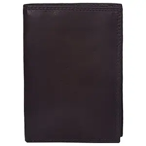 Leatherman Fashion LMN Genuine Leather Brown Unisex Wallet (3 Card Slots)