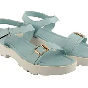 Right Steps Blue Fashion Sandals - 8 UK (41 EU) (G5_A)