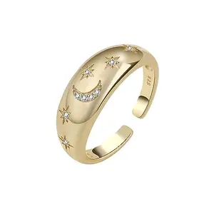 MYKI Moon Star Ring For Women & Girls