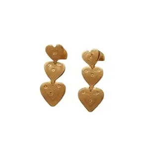 MJO FASHIONS Traditional Tops Gold-Plated Ethnic Designer Studs Earrings for Women and Girls - M-010