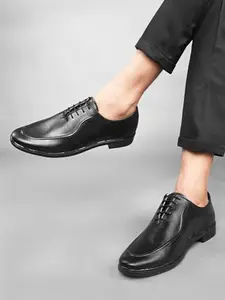 WOAKERS Rama Ram Enterprises Men's Synthetic Leather Comfortable and Stylish Formal Shoes (Black, 9) (HR-Derby)