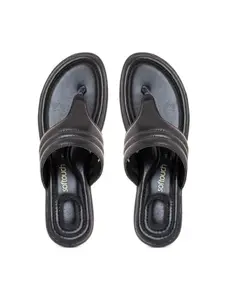 Khadim's Softouch Black Wedge Heel Slip On Sandal for Women (3453356)