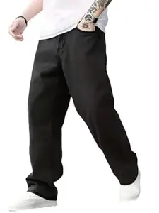 Ben Martin Men Jeans || Baggy Fit Jean's for Man || Loose Fit High Rise Denim || Stretchable Casual Wear Jean,s || Dance Rap Rapping Style Pant for Men || Denim Cotton Jeans (0)