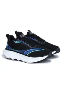 Columbus GRAVITAS Sports Shoes - Running Shoes|Walking Shoes| Training & Gym Shoe | Outdoors Shoe for Men (Black & Royal Blue), UK 8