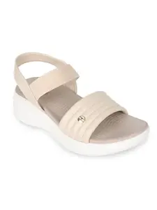 ELLE Women Sandal,Beige,UK-4