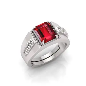 Ruby (Manik) Original Stone Adjustable Ring For Men And Women With Lab Certified A9