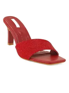 ELLE Women's Heeled Sandal-5 Kids UK (EL-JS-W-10 Red)