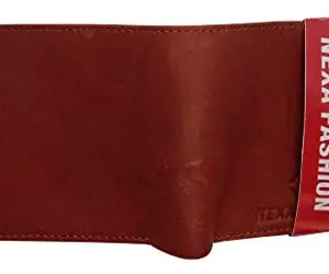 NEXA FASHION Mens Brown Genuine Leather Wallet