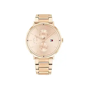 Tommy Hilfiger Rose Gold Dial Analog Watch for Women -TH1782296W/NCTH1782296, Band: Rose Gold