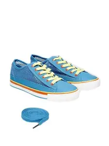 Carlton London Women's Lake Blue Ballet Flats - 6 UK/India (39 EU)(CLL-4165)