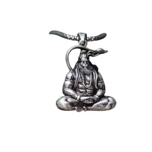 Evil Protector Hanuman Ji Locket Silver Alloy, Brass Pendant