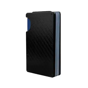 The Wallet Store Clip & Carry RFID Blocking Metal Card Holder with Money Clip | Minimalist Slim Protective Wallet for Cards & Cash (Black)