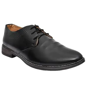 HABBITUS FASHION Men Synthetic Leather Casual Shoes (Black, Size : 10)/(HF-08-Black-10)