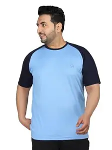 CHKOKKO Men's Polyester Regular Fit Solid Sports T-Shirt