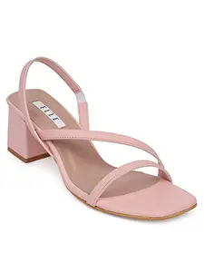 Elle Women's Heels Sandal, Pink, 7