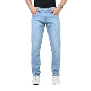 WROGN Men’s Slim Fit Jeans | Cotton Stretch | Solid | Casual Denim