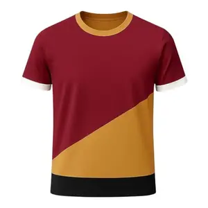 Men's Athletic Fit Sports Tee Premium Polyester Gym T-Shirt | Breathable, Odor-Control, and Flexible for Running & Fitness (X-Large, Maroon)