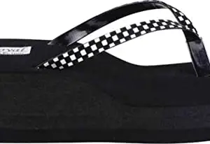 Slippers for Women's Home Slippers Flip Flop Indoor Outdoor Flip Cute Foot Wear Daily Use - BZ-mate Black&White -7