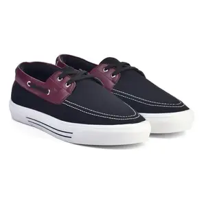 YOHO Sailor Men’s Versatile Stylish Breathable Canvas Boat Shoe | Classic Black - UK 6