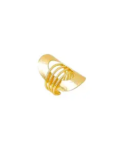 NVR Women Gold Plated Finger Ring