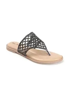 Retro Walk Women Slip On Flats (6135Black)