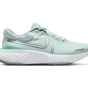 Nike Women's Barely Green/White-Metallic Silver Running Shoes - 4 UK (6.5 US)