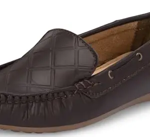 Karaddi Women's Loafer | Lightweight Shoes for Women, Designed for All Seasons Loafers for Women Brown