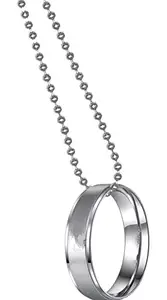 Street Studio Men's Ring Pendent- Stainless Steel, Hip-hop Pendent- metal Silver color pendent