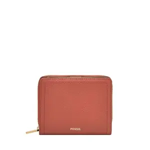 Fossil Leather Women Logan Red Wallet SL7923604