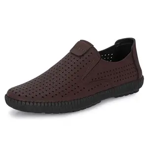 Centrino Flexible Formal Shoe for Men | Stylish Slip-On with Soft Cushioned Insole | Breathable Comfort Flexible for Formal and Casual Outfits 9708-2 Brown