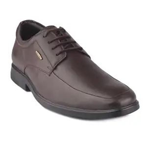 Red Chief Brown Leather Formal Derby Shoes for Men