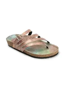 ELLE Women Sandal,Rose Gold,UK-3