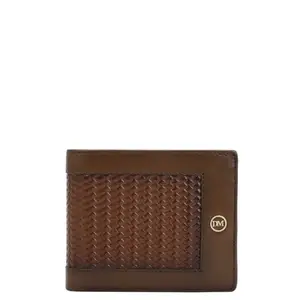 Da Milano Genuine Leather Cognac Bifold Men Wallet with Multicard Slot (10613)