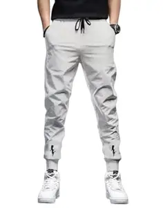 RIKSAW Track Pants for Mens || Joggers for Mens || Men's Sports Regular Fit Polyester Track Pant with Two Side Zipper Pockets (TP14 Arrow)