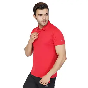 Vector X VTD-050 Mens Polo Neck T-Shirt (Red, XL)