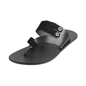 Mochi Mens Leather Black Slippers (Size (7 UK (41 EU))