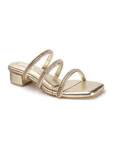 ELLE Women Sandal,Gold,UK-7