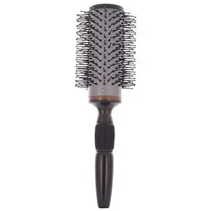 Scarlet Line Professional Ionic Maple Wood Anti Static Hot Curl Round Hair Brush, Large Curling Brush,Heat Proof Bristle, Anti Slip Wooden Handle_44mm