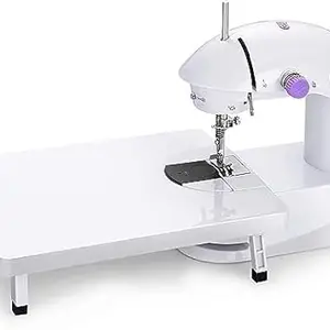 Mini Sewing Machine Table Set, Tailoring Machine, Hand Sewing Machine with Extension Table, Foot Pedal Adapter with table.