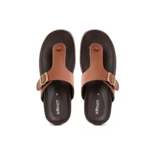 Khadim's Softouch Brown Casual Slip On Sandal for Men (1147923)