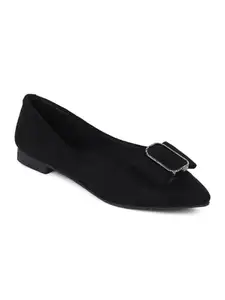 ELLE Women Ballet Flat,Black,UK-4